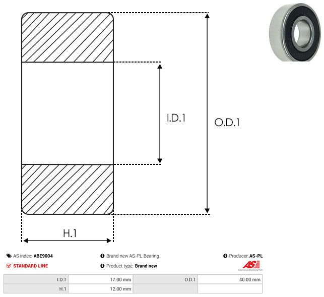 AS-PL ABE9004 Bearing