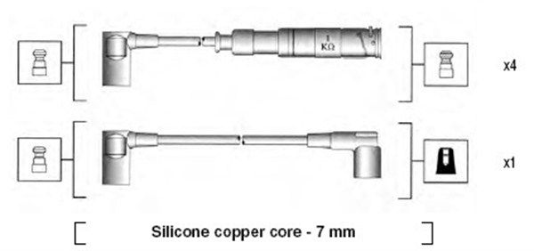 MAGNETI MARELLI високовольтні дроти MERCEDES 190 E 1,8/2,0 81-