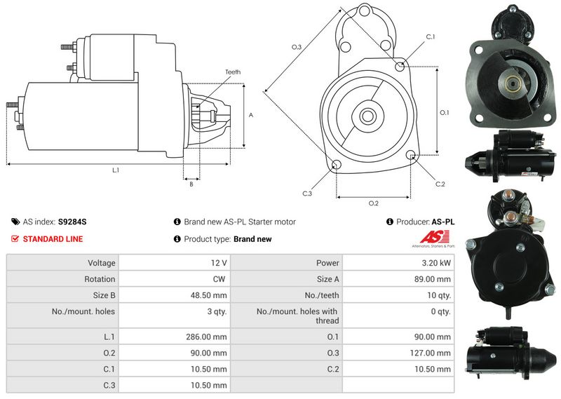 AS-PL S9284S Starter