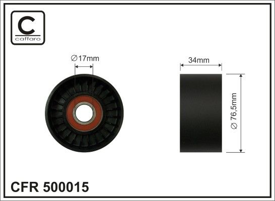 Натяжний ролик, поліклиновий ремінь, Caffaro 500015