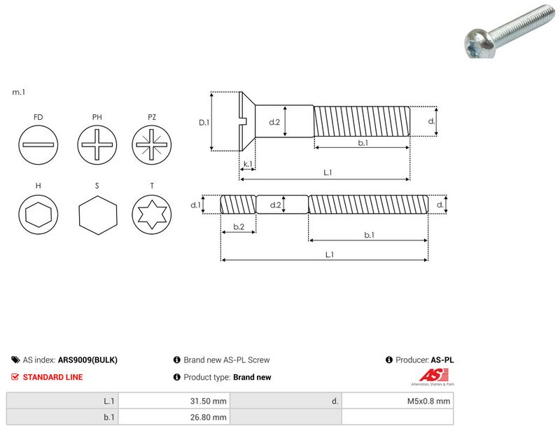 AS-PL ARS9009(BULK) Repair Set, alternator