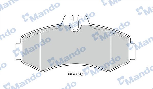 Комплект гальмівних накладок, дискове гальмо, Mando MBF015660