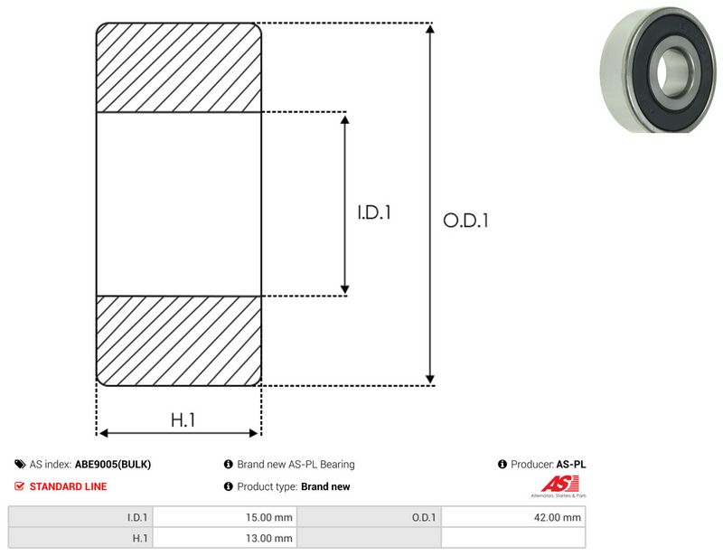 AS-PL ABE9005(BULK) Bearing