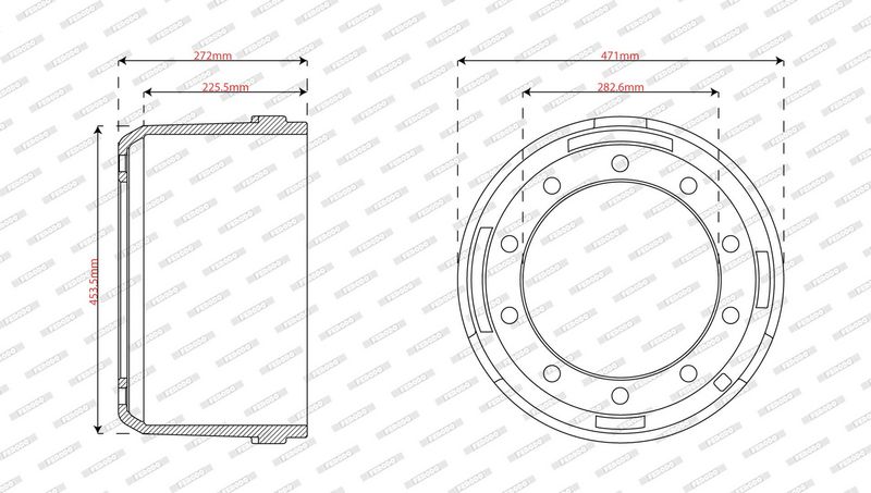 Ferodo Brake Drum CVBD126FER