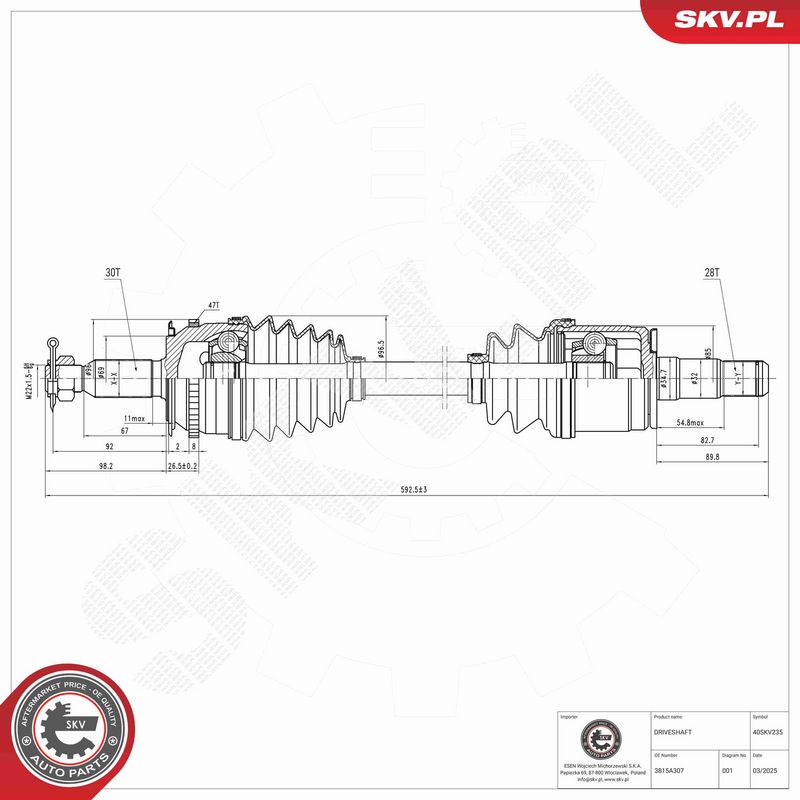 ESEN SKV 40SKV235 Pusašis