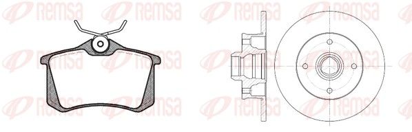 Комплект гальма, дискове гальмо, Remsa 8263.02