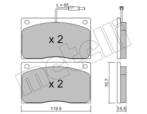 Plaquettes+de+frein+à+disque METELLI 22-0089-1