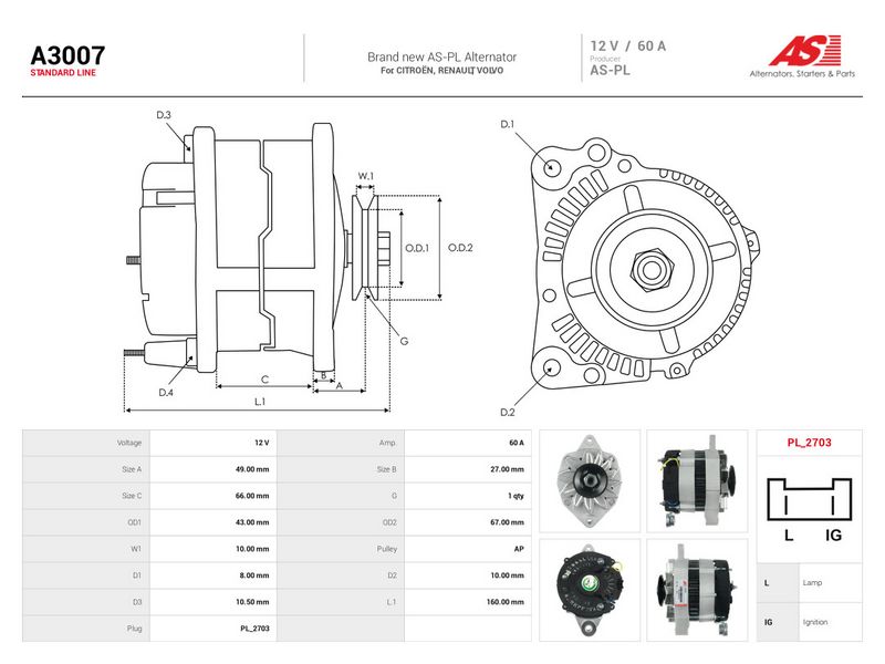 Generaator, AS-PL A3007