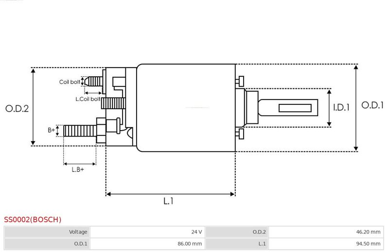 AS-PL SS0002(BOSCH) Solenoid Switch, starter