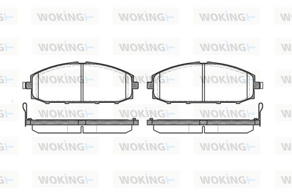 Комплект гальмівних накладок, дискове гальмо, Woking P6113.04