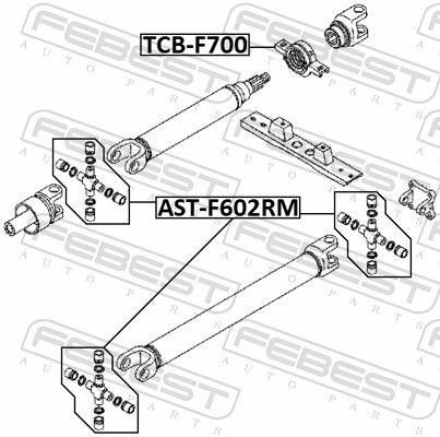 FEBEST AST-F602RM Joint, propshaft