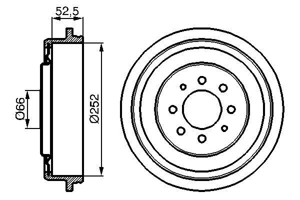 Гальмівний барабан, Bosch 0986477067