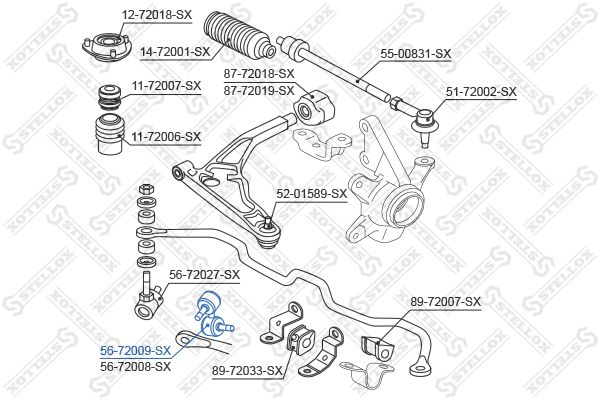 STELLOX 56-72009-SX Link/Coupling Rod, stabiliser bar