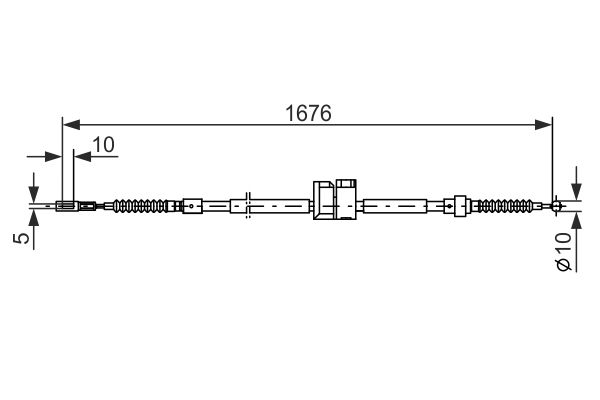 BOSCH трос ручн. гальмівний правий AUDI 100/A6/Quattro/V8 88 -94,