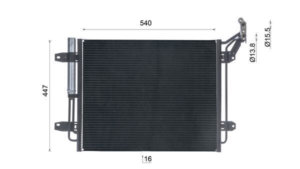 MAHLE AC 454 000S Condenser, air conditioning