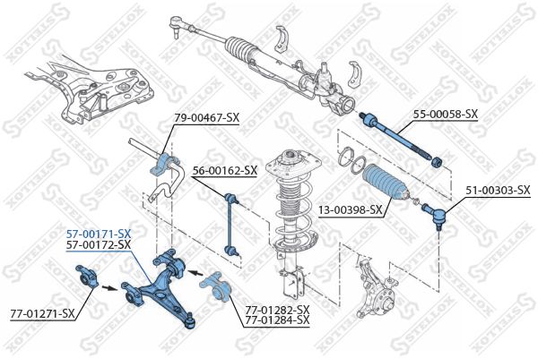 STELLOX 57-00171-SX Control/Trailing Arm, wheel suspension