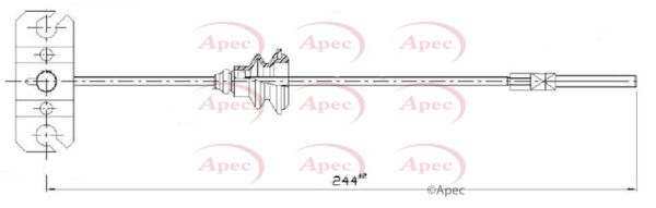 APEC Cable Pull, parking brake CAB1835