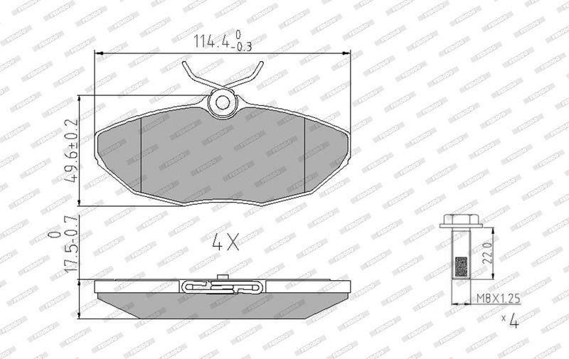 FERODO Plaquettes de frein à disque FDB1486