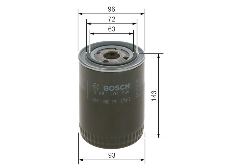 BOSCH 0 451 104 066 Oil Filter