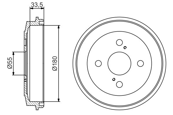 BOSCH 0 986 477 315 Brake Drum