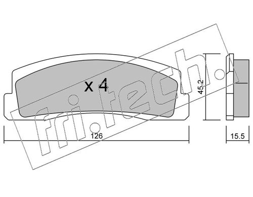 fri.tech. 048.0 Brake Pad Set, disc brake