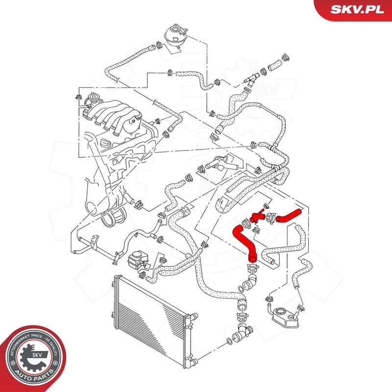 ESEN SKV 43SKV616 Radiator Hose