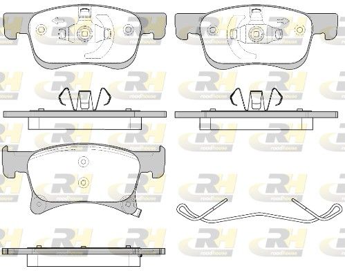 Комплект гальмівних накладок, дискове гальмо, Roadhouse 21580.02