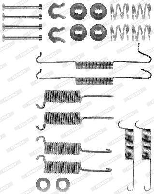 FERODO tartozékkészlet, fékpofa FBA17