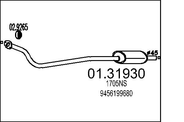 MTS első hangtompító 01.31930