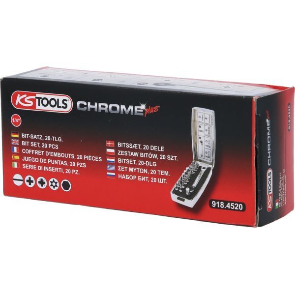 Komplekt, kruvikeeraja otsik (Bits), KS TOOLS 918.4520