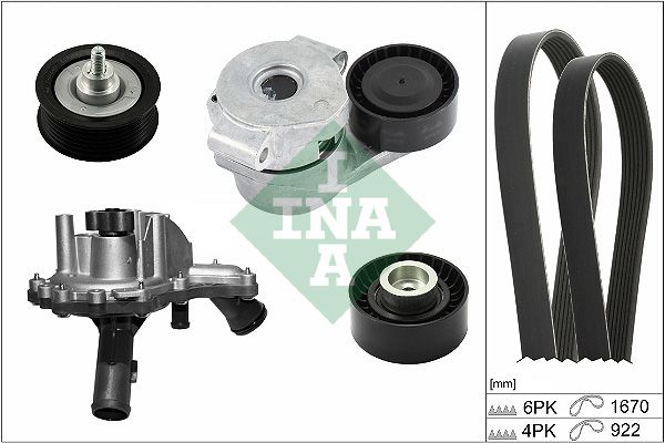 Schaeffler INA Vízszivattyú + bordásszíjkészlet 529 0301 30