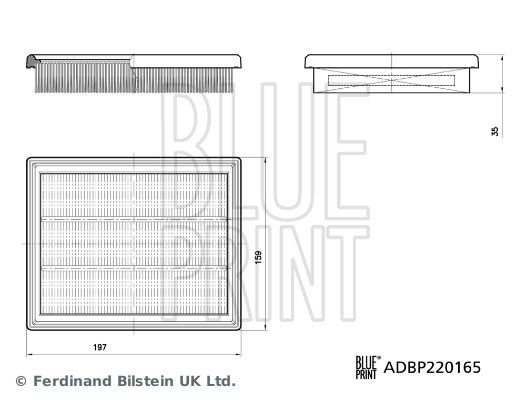 BLUE PRINT ADBP220165 Air Filter