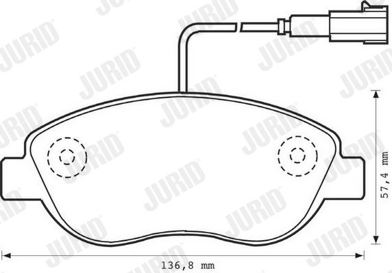 JURID 573075J Brake Pad Set, disc brake