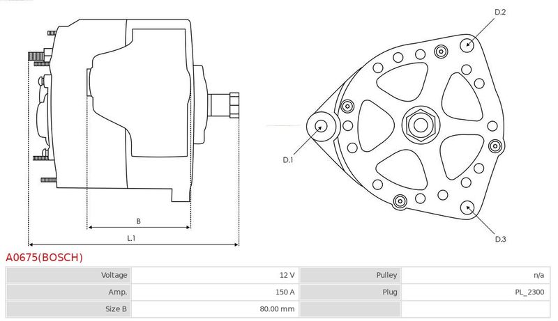 AS-PL A0675(BOSCH) Alternator