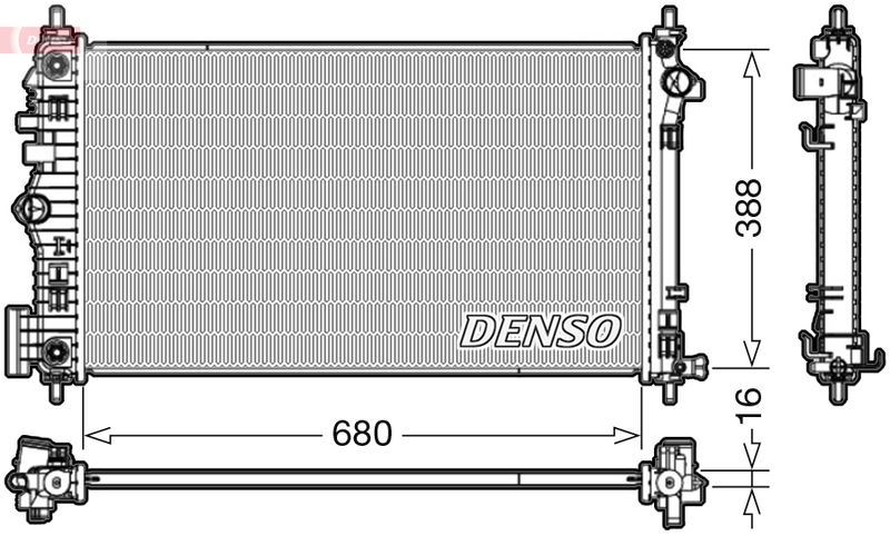 DENSO hűtő, motorhűtés DRM20007