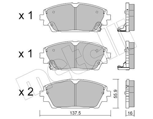 METELLI 22-1237-0 Brake Pad Set, disc brake