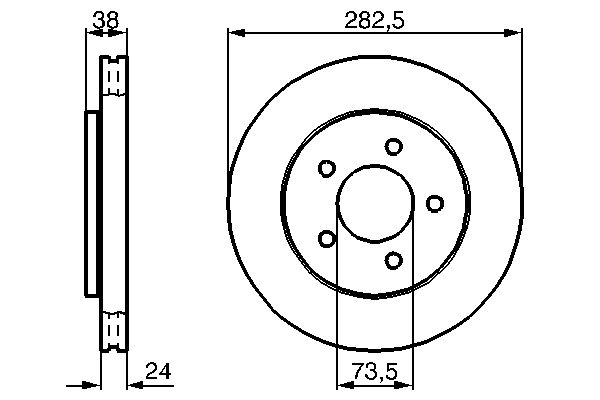 BOSCH 0 986 478 983 Brake Disc