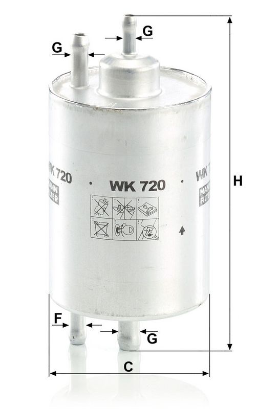 Kütusefilter, MANN-FILTER WK 720