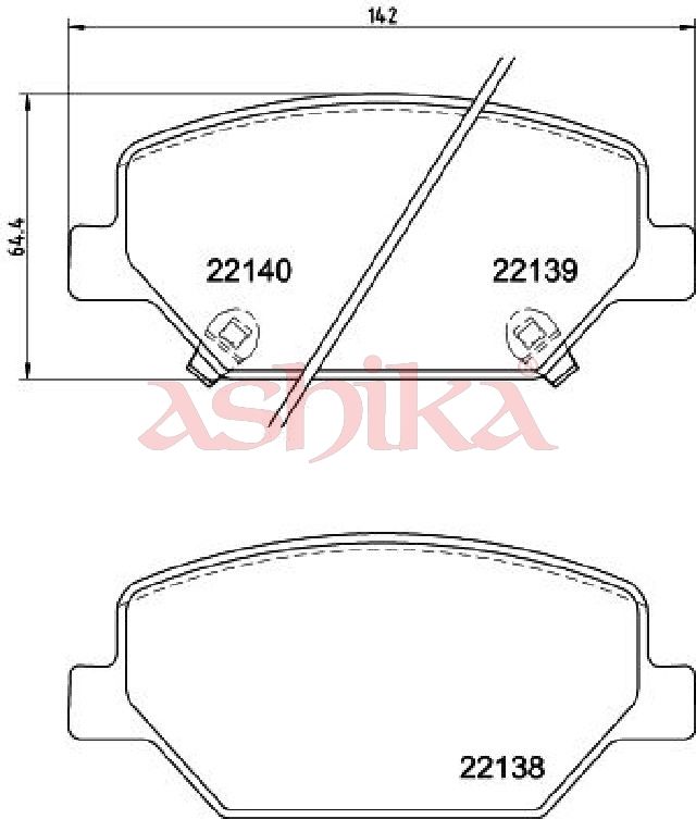 ASHIKA 50-00-0418 Brake Pad Set, disc brake