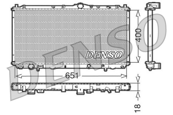 Радіатор, система охолодження двигуна, Denso DRM33061