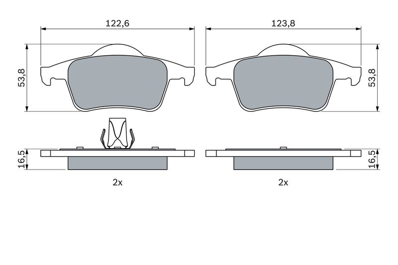 BOSCH 0 986 424 539 Brake Pad Set, disc brake