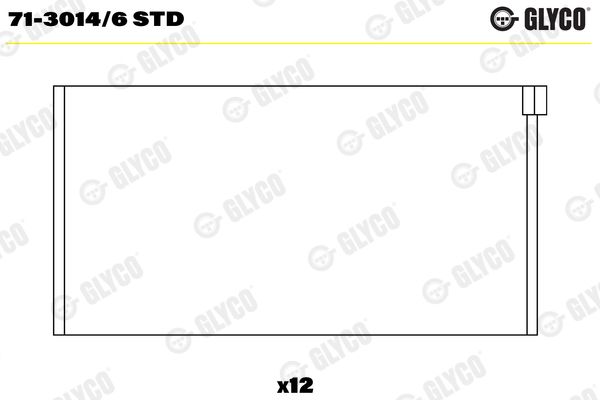 Підшипник шатуна, Glyco 71-3014/6STD