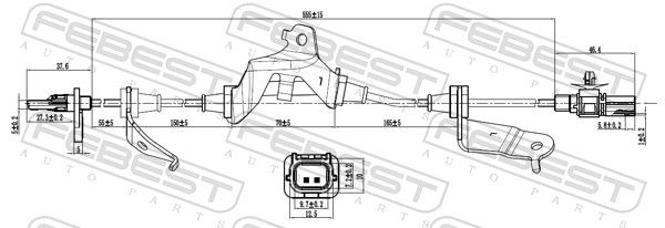 FEBEST 03606-003 Sensor, wheel speed