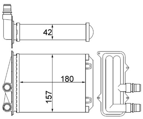 MAHLE Hőcserélő, belső tér fűtés AH 246 000S