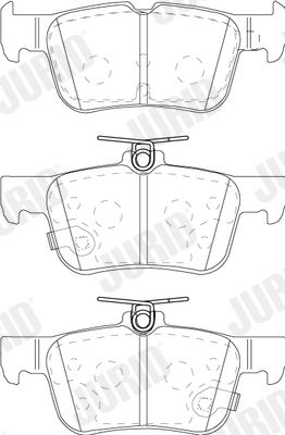 Комплект гальмівних накладок, дискове гальмо, Jurid 573881J