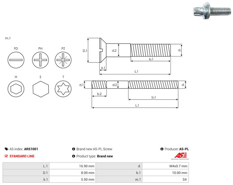 AS-PL ARS1001 Repair Set, alternator