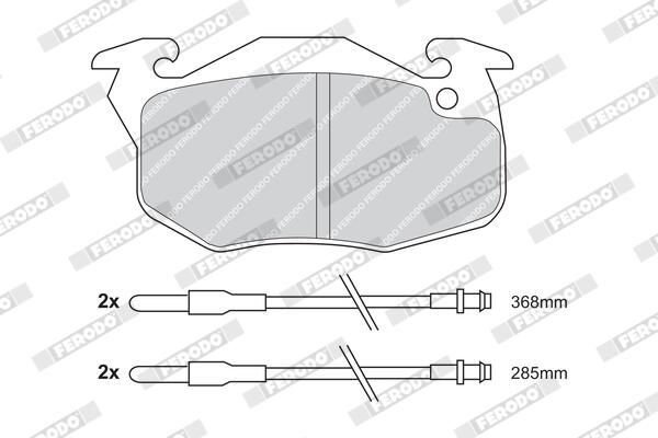 FERODO FDB719 Brake Pad Set, disc brake