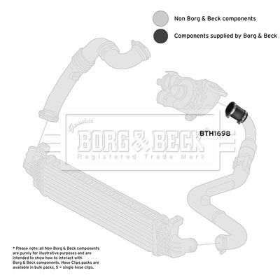 Шланг подачі наддувального повітря, Borg & Beck BTH1698