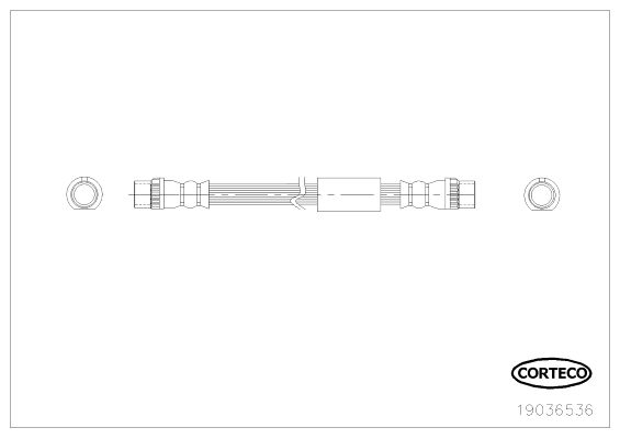 Гальмівний шланг, Corteco 19036536