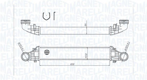 Охолоджувач наддувального повітря, Magneti Marelli 351319204180